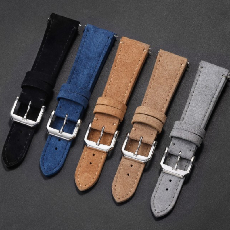 Suede Strap Watch - Винтажный замшевый кожаный ремешок для часов