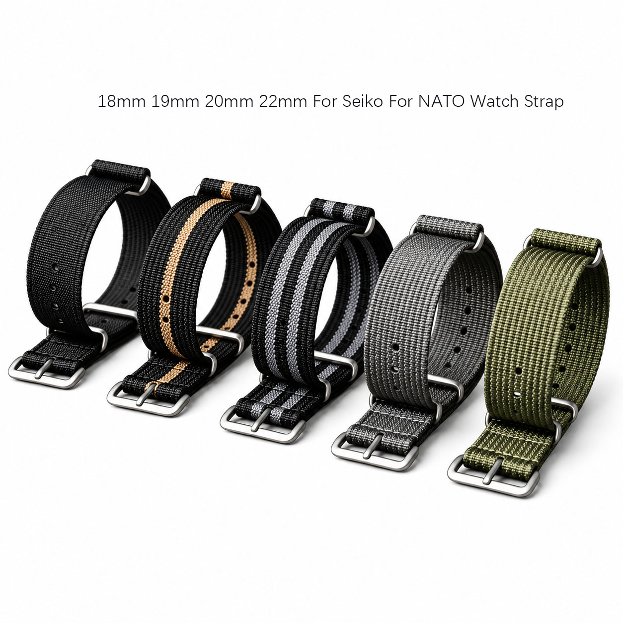 18 мм, 19 мм, 20 мм, 22 мм. Ре – обзор и цена Nato Strap Nylon