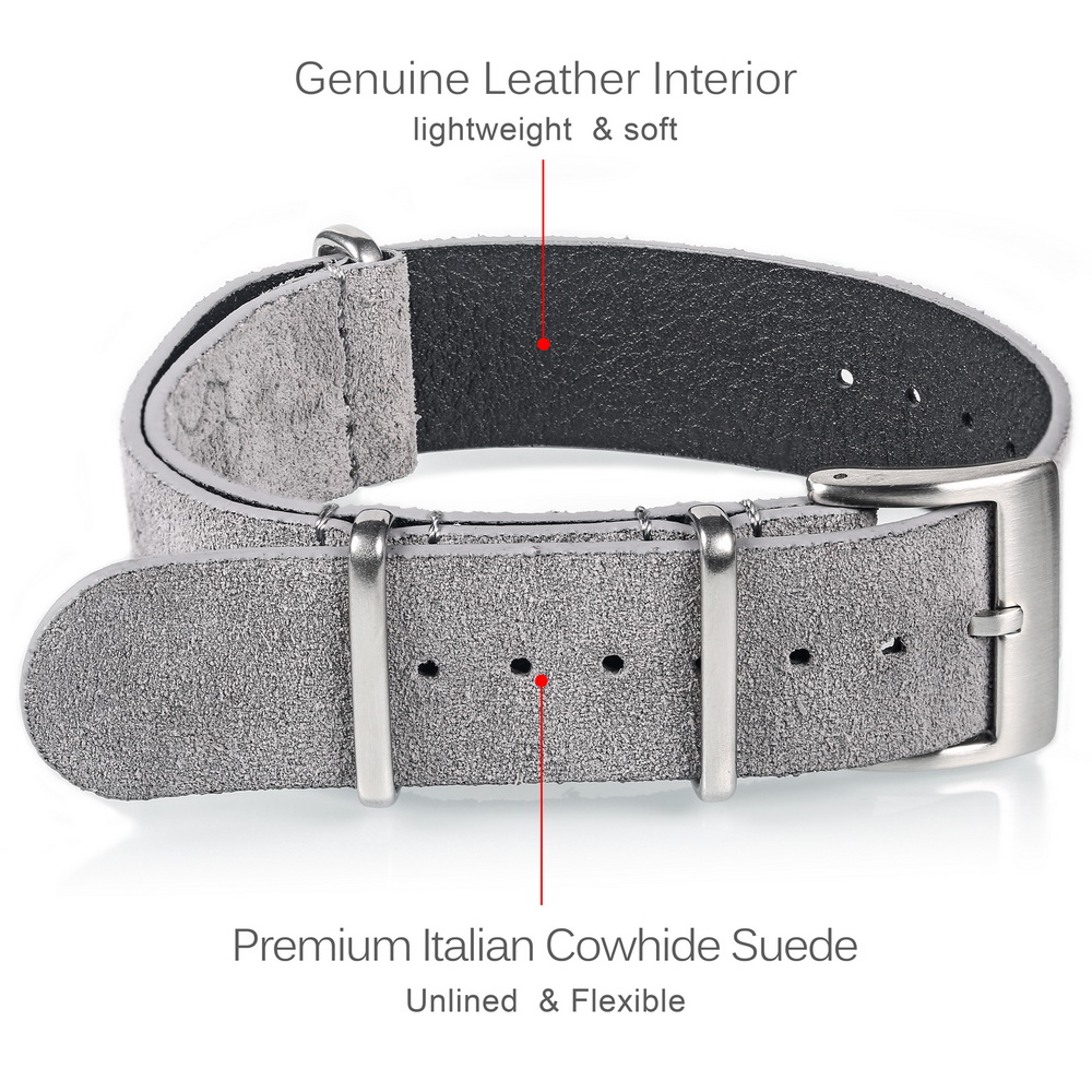 Ремешок HEMSUT из натуральной  – обзор и цена Suede Strap Watch